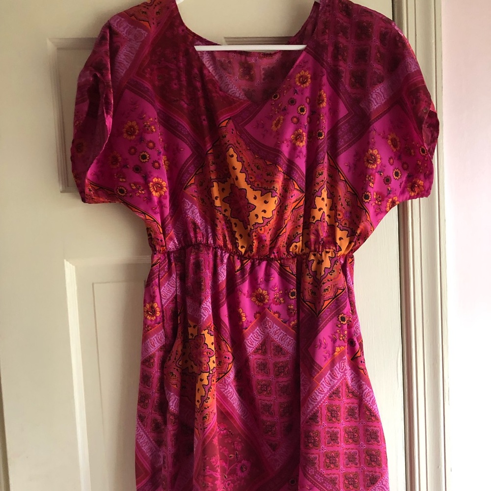 Bright Silky Sunflower Dress